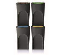 Keden Sortibox Set di contenitori per la raccolta differenziata Impilabile (4, 35l)