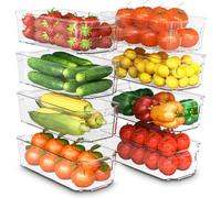 Cestini Organizzatori per dispensa Trasparente Set di 8 contenitori Contenitori