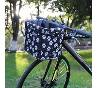 Cestini per Biciclette per Animali Domestici, Cesto Anteriore Manubrio Staccabile Pieghevole, Biciclette per trasporta per Cani da Gatto, Cesto di stoccaggio del Supporto per Ciclo