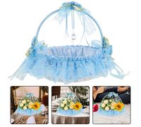 Cestini Per Matrimoni Cestino Rustico Con Manico Cesto Di Fiori Pizzo