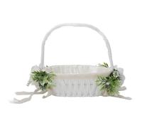 Cestini per ragazze di fiori per matrimonio, cesto di fiori per matrimoni intrecciati a mano, romantici ed eleganti, cesti per ragazze di fiori per matrimoni e decorazioni per la (5799)