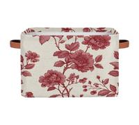 Cestini pieghevoli per scaffali e armadi, classici francesi, organizer per piante da fiori con manici, scatola portaoggetti pieghevole in tessuto per camera da letto, vestiti, stanza dei giochi