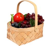 Cestini Portaoggetti Cestino Con Manico Rattan Cesto Nuziale Fatto Mano