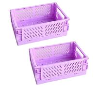 Cestini portaoggetti foderati piccoli cestini impilabili Organizzatori da scrivania Scatola portaoggetti pieghevole da scrivania