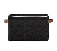 cestini portaoggetti Geometico Colore Scuro Astratto Plaid pieghevole e impermeabile cestini di stoffa con manico robusto roba medio set di 2 per casa cajas decorativas para el armadio