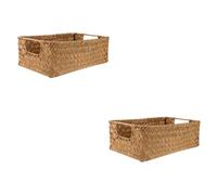 Cestini portaoggetti in Rattan, 2 Pezzi cestini per Pasticceria in Rattan Vintage per bancone da Cucina e Cesto della Biancheria Cestini Decorativi in Vimini per Giocattoli per Bam