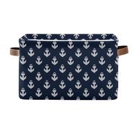 Cestini portaoggetti in stile gotico Ancore blu navy pieghevole e impermeabile in tessuto utile cubbies cestini contenitori con manico robusto cubbies coperte 2 confezioni per maglione cajas para