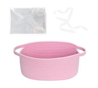 Cestini portaoggetti in tessuto | Cestino portaoggetti vuoto in corda di cotone con manici, organizer portatile per comò, comodini, dormitorio, appartamento, bagno, asilo , soggiorno, giorno del