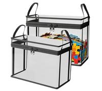 Cestini portaoggetti per bambole | Scatola portaoggetti per animali di peluche | Bauli per bambole in peluche da 2 pezzi | Per soggiorno, area giochi, studio, balcone, dormitorio, appartamento, fattor