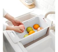 Cestini Portaoggetti per Congelatore, Cestelli Portaoggetti per Congelatore, Divisorio per Contenitori Portaoggetti Regolabile in profondità Espandibile con Maniglia per