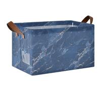 Cestini portaoggetti pieghevoli decorativi in marmo cartone animato blu scuro organizer per riporre cubi con manici scaffali libri per organizzare i vestiti scatole organizzatori