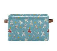 Cestini portaoggetti Ukiyo-e-style giapponese Sport Acciaio Spazio pieghevole e impermeabile in tessuto riparabile cubi cestini portaoggetti con manico robusto corda roba 2 pezzi per lavanderia guarda