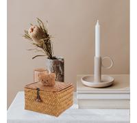 Cestini Vimini Cestino Rettangolare Di Stoccaggio Tessuto Mano Per Bagno