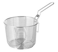 Cestino a filo rotondo in acciaio con manico, cestino frittura, cesto di patatine francese, cesto fritto portatile multiuso da 6,9 pollici per gnocchi Cooking pasta