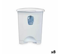 Cestino a pedale Bianco Plastica 10 L [8 Unità]