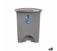 Cestino a pedale Grigio Plastica 10 L [8 Unità]
