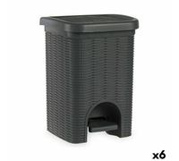 Cestino a pedale Stefanplast Elegance Grigio Plastica 20 L [6 Unità]