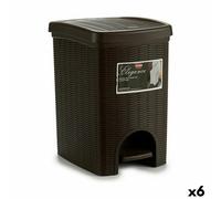 Cestino a pedale Stefanplast Elegance Marrone Plastica 20 L [6 Unità]