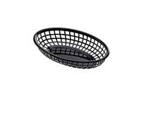 CESTINO PLASTICA OVALE NERO SET 12 PZ. CM.23,5X15X4,6h PORTATUTTO PORTAPANE