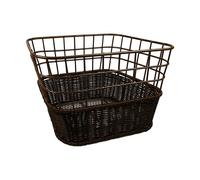 Cestino Anteriore Bici Corso Padova Marrone in Ferro Plastificato a Maglia Larga 37x26 cm