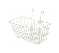 Cestino Anteriore Bici Sport in Ferro Bianco 38x24x19 cm