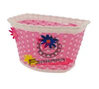 CESTINO ANTERIORE BIMBA ROSA PLASTICA CON FASCETTE DI FISSAGGIO