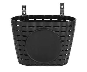 Cestino Anteriore Della Bicicletta Nero, Borsa di Immagazzinaggio Appeso in Plastica Spessa, Accessorio per Biciclette Bambini Design Drenaggio e Resistente agli Urti