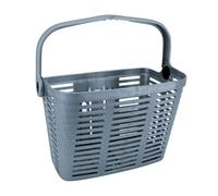 Cestino anteriore in plastica per bicicletta con maniglia e sistema a clip peso massimo 5 kg Bellelli e-bike Gris