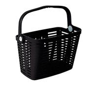 Cestino anteriore in plastica per bicicletta con supporto Bellelli Noir TU