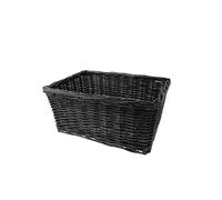 CESTINO ANTERIORE IN VIMINI RETTANGOLARE NERO BICI MISURE 43X33X19 cm