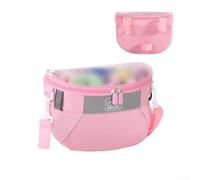 Cestino anteriore per bicicletta per bambini, impermeabile, borsa da manubrio per triciclo Balance Bike Scooter, custodia con tracolla staccabile, rosa