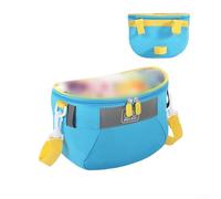 Cestino anteriore per bicicletta per bambini, impermeabile, borsa da manubrio per triciclo Balance Bike Scooter, custodia con tracolla staccabile, rosa (giallo)