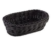 Cestino APS, ovale "PROFI LINE" - cestino, cestino di vimini in polipropilene - dimensioni: 19 x 12 cm/altezza: 6 cm/colore: nero