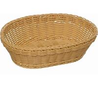 Cestino APS, ovale "PROFI LINE" - cestino, cestino di vimini in polipropilene - dimensioni: 32 x 23 cm/altezza: 7 cm/colore: beige