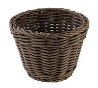 Cestino APS, rotondo "Profi Line", cestino in vimini marrone scuro, cestino in polipropilene, contenitore in vimini, cestino per pane, cestino per alimenti, diametro Ø 13 cm, altezza 10 cm