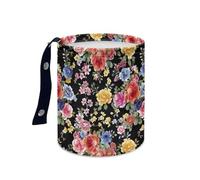 Cestino Auto Elegante Modello Di Rosa Cestino Per Auto Pieghevole Accessori Secchio Spazzatura Multifunzionale Portatile Cestini Spazzatura Universale per Casa Ufficio e Cucina 15x18.5cm/2 Pcs