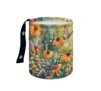 Cestino Auto Insetto Fiore Graffiti Cestino Per Auto Pieghevole Accessori Secchio Spazzatura Multifunzionale Portatile Cestini Spazzatura Universale per Casa Ufficio e Cucina 15x18.5cm/2 Pcs