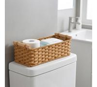 Cestino bagno tessuto nero 13,75 L x 6 L x 4,75 H per uso canotta wc