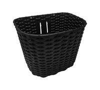 Cestino Bici Anteriore Nero Corso Venezia Plastificato Intrecciato 37x28x26 cm