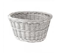 Cestino Bici Anteriore Ovale Vimini Bianco 36x30x19 cm