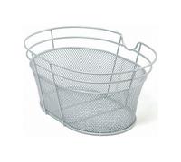 Cestino Bici Anteriore Retinato Grigio in Ferro Plastificato 30x38x18 cm