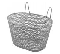 Cestino Bici Bambino Anteriore Ferro Plastificato Silver 24x17x14.5 cm Robusto e Sicuro