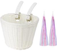 Cestino Bici Bambino, Tessuto a Mano Bambini Cestino in Vimini per Bicicletta, C