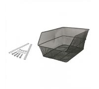 Cestino Bici Posteriore Nero in Ferro, 38x29x18 cm - Con Kit Fissaggio, Robusto
