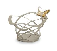 cestino butterfly decorato Sabbia in Ferro e polimetilmetacrilato 13x5cmdilatezza