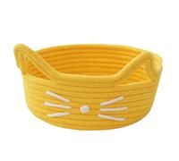 Cestino - Cestini Di Stoccaggio In Corda Di Cotone | Cestino Di Corda Del Viso Di Gatto 23x10 Cm | Adatto Per Organizzare Il Cestino Di Giocattolo In Corda Di Cotone Tessuto |