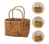 Cestino Cesto Con Manico Portaoggetti Intrecciato Piccoli Cestini