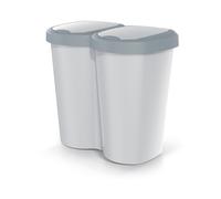 Cestino Compacta B Duo 40L grigio cenere - Prosperplast / Keden
