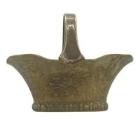 Cestino con fiore in ottone anticato centrotavola da cucina fruttiera frutta