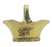 Cestino con fiore in ottone lucido centrotavola da cucina fruttiera frutta